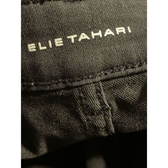 Elie Tahari Coated Skinny Jeans Women’s 28 Mixed Media Stretch‎ Black - Picture 7 of 7